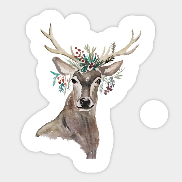 Reindeer at Christmas Sticker by SariahCeleste